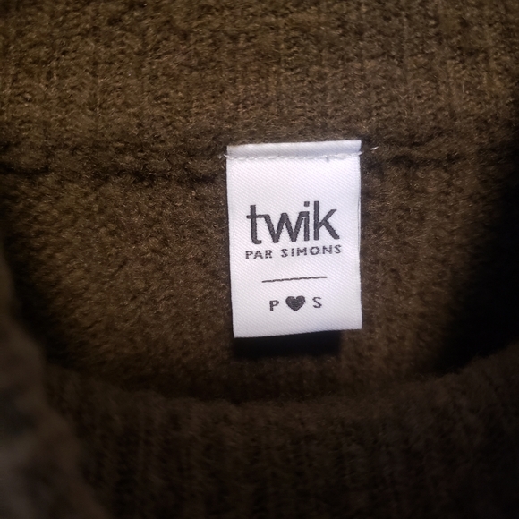 Simons Cozy Mock-neck Sweater - Olive Green S - Picture 9 of 14